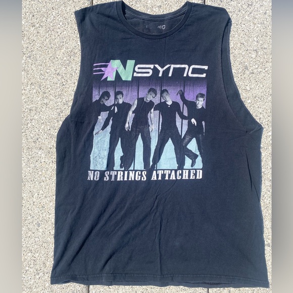 NSYNC No Strings Attached Large Tshirt Vintage Music Shirt Excellent Condition - Picture 1 of 3